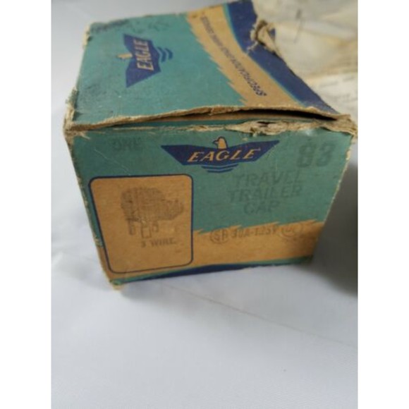 Vintage EAGLE #83 Receptacle Travel Trailer Cap Electric Mobile Home 3 Prong Box - Picture 2 of 5
